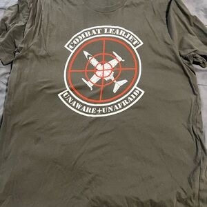 Combat Learjet Graphic T-Shirt - Olive Green
